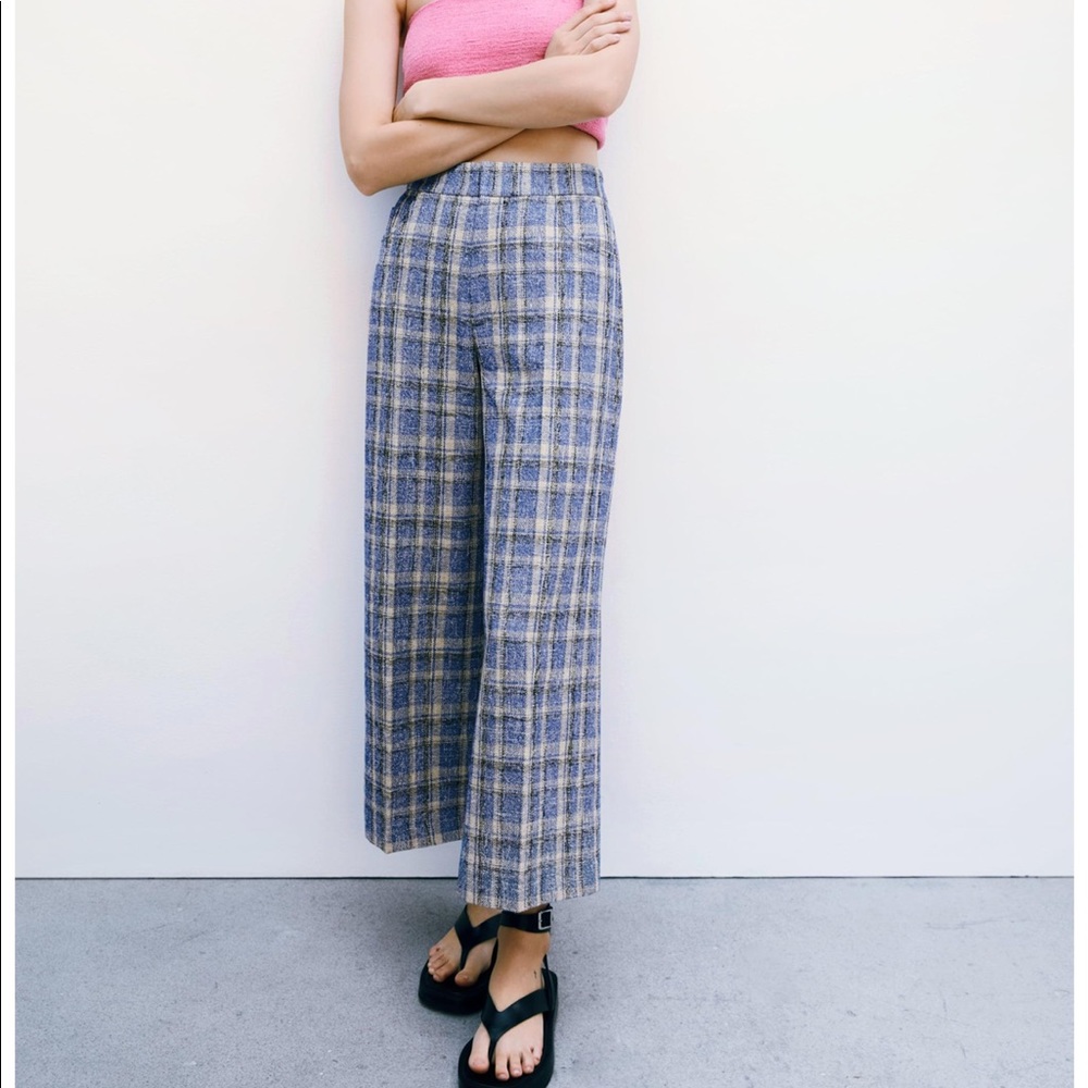 Zara cropped plaid pants